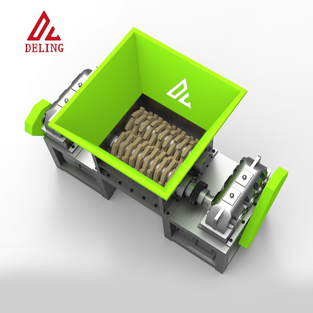 Multifunctional Plastic Crusher Double Axis Pet Glass Carton Foam Plastic Bottle Shredder Machine Used PVC/PP/PE