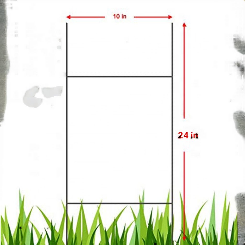 18x24 Corrugated Plastic Yard Signs for Election Campaign 4mm Lawn Signs with H-Stakes Made of PP Material