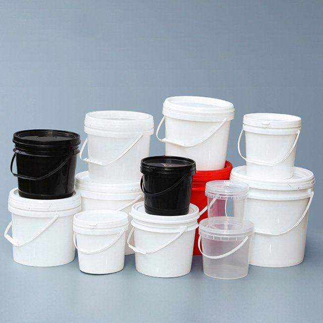 wholesale 5 gallon/gal 10 18 20l heavy duty white oil paint wash pp plastic bucket with lid handle