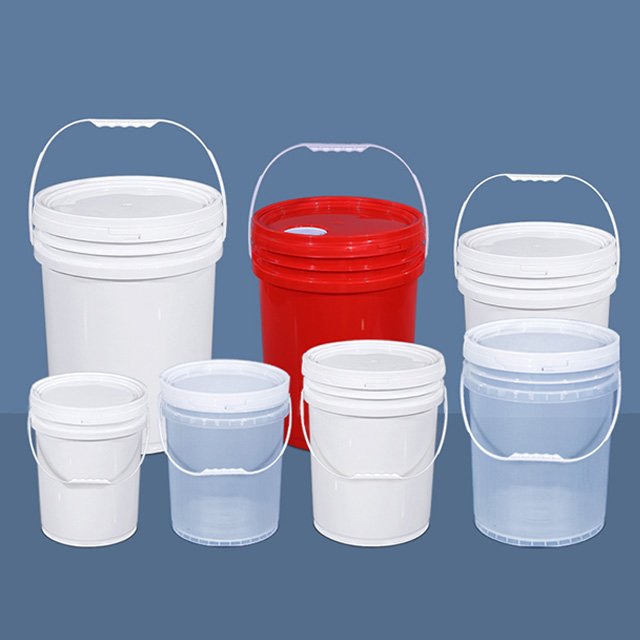 wholesale 5 gallon/gal 10 18 20l heavy duty white oil paint wash pp plastic bucket with lid handle