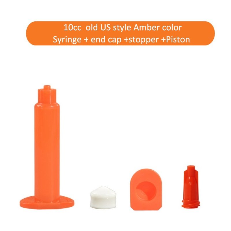 old us adhesive syringe cartridge 3cc 5cc 10cc 30cc 55cc tube for adhesive tape dispenser amber color