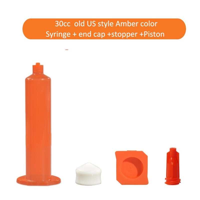 old us adhesive syringe cartridge 3cc 5cc 10cc 30cc 55cc tube for adhesive tape dispenser amber color