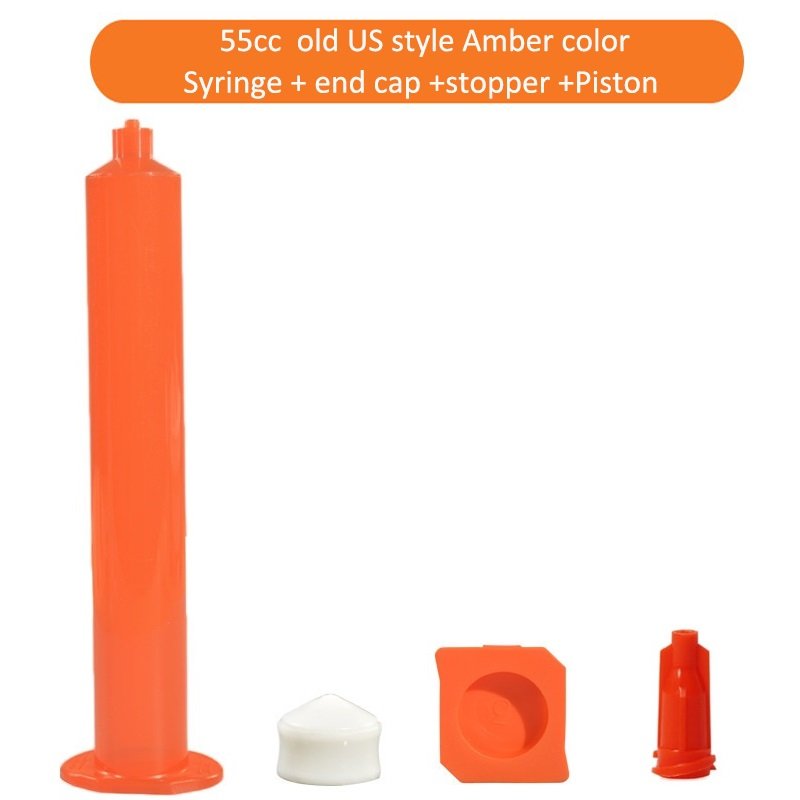 old us adhesive syringe cartridge 3cc 5cc 10cc 30cc 55cc tube for adhesive tape dispenser amber color