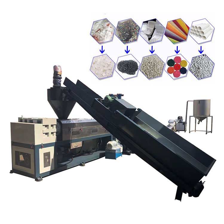 PP.PE plastic granulator, waste plastic recycling machine, plastic recycling, plastic particles