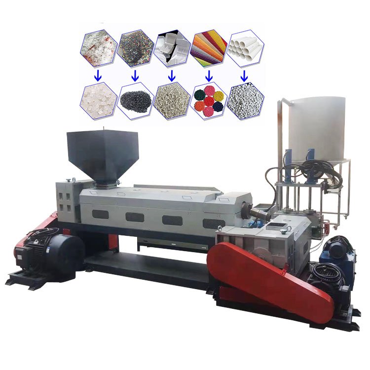 PP.PE plastic granulator, waste plastic recycling machine, plastic recycling, plastic particles