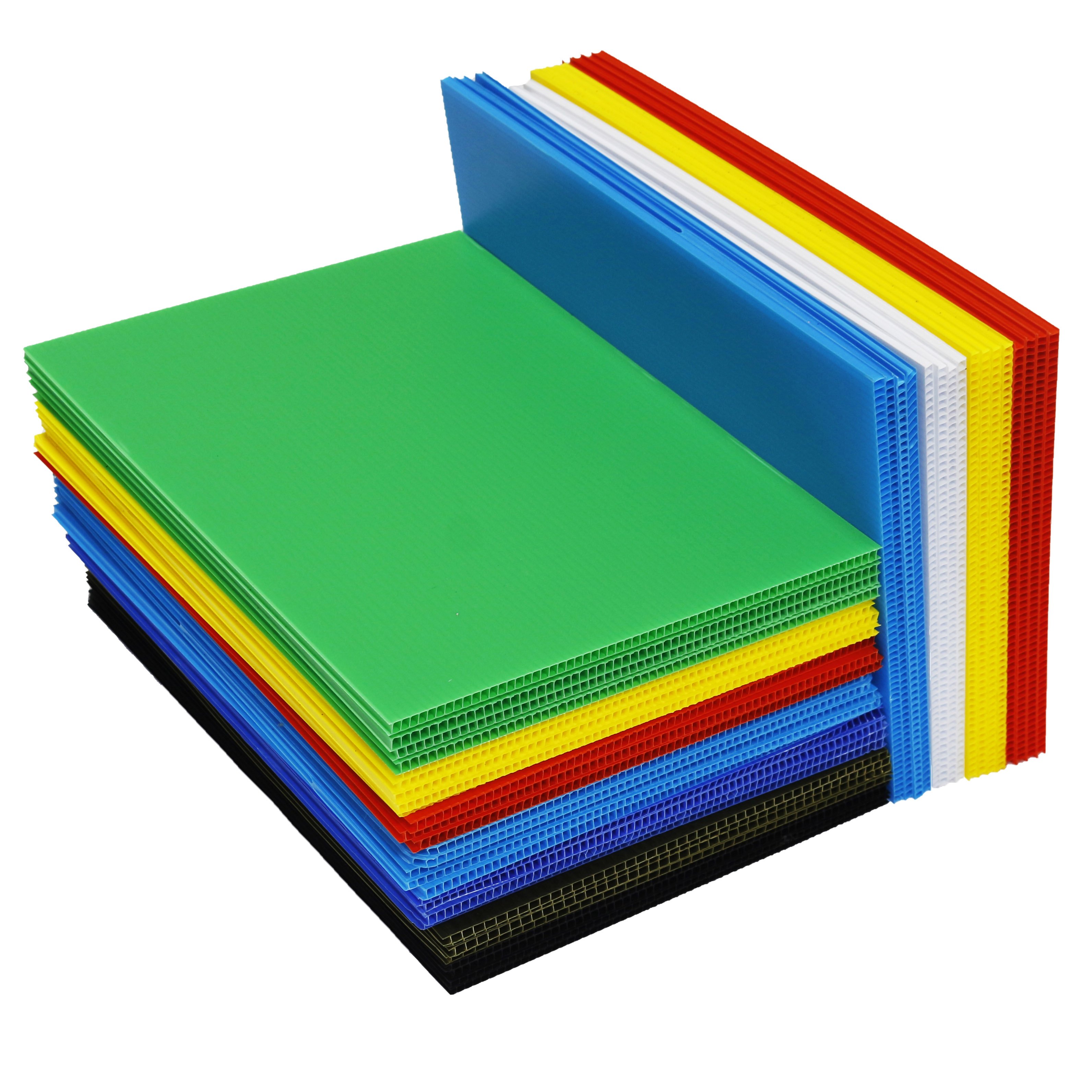 Custom Size 3mm PP Hollow Sheet Corflute Coroplast Polypropylene Advertising Printing Floor Protection Includes PVC Cutting