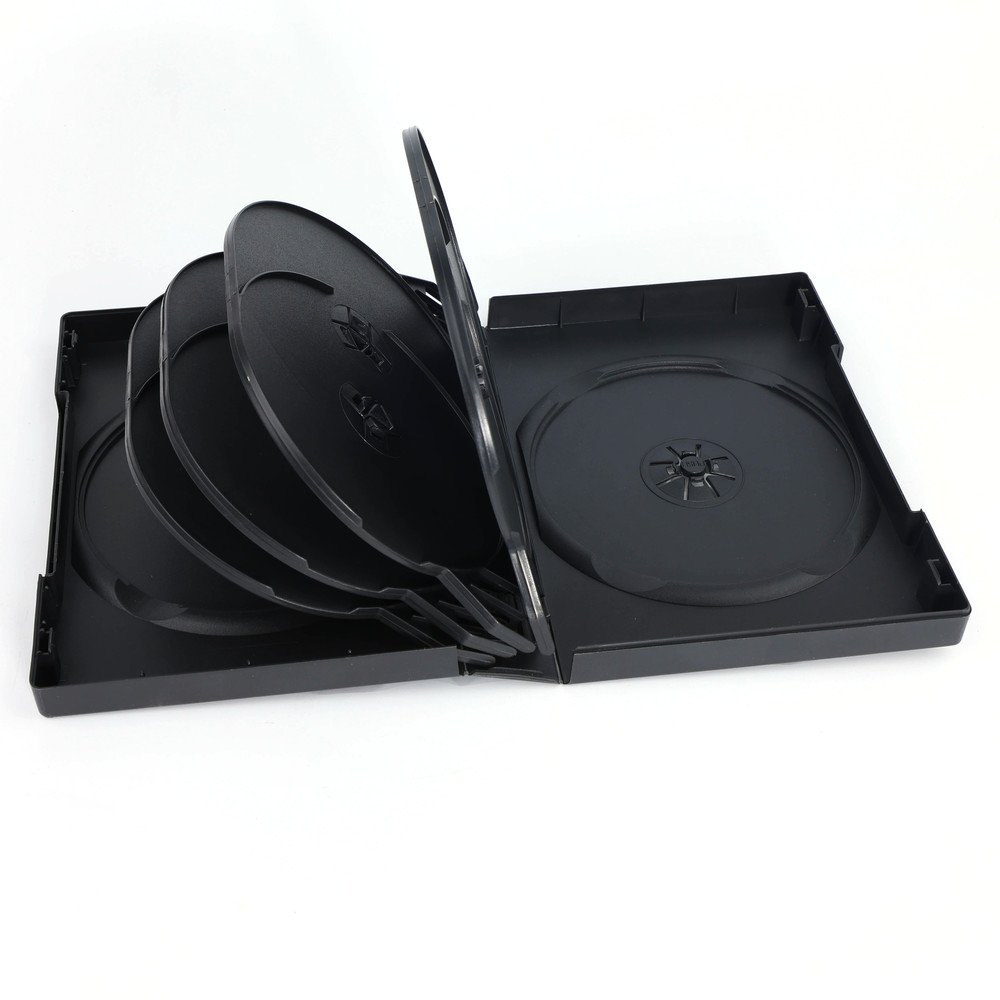 hot sale Black PP Dvd 10 Discs Cases Customized Cd Cover Plastic Cd Packaging Case
