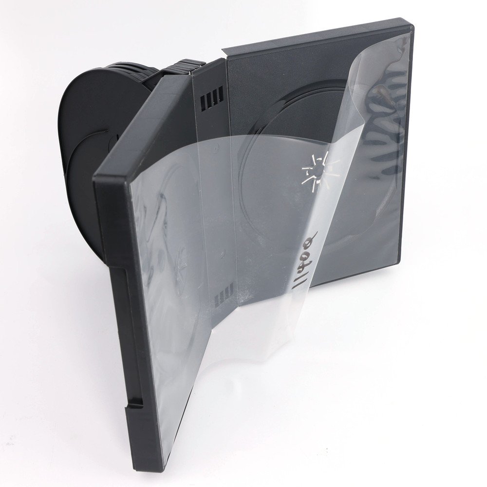 hot sale Black PP Dvd 10 Discs Cases Customized Cd Cover Plastic Cd Packaging Case