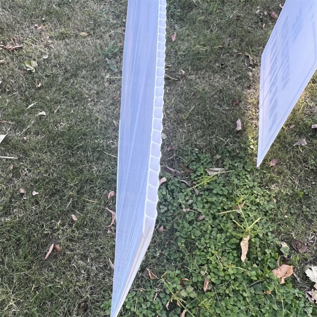 Sinocoroplast Outdoor White Coroplast 4mm election campaign political corrugated plastic yard lawn signs with H-stakes