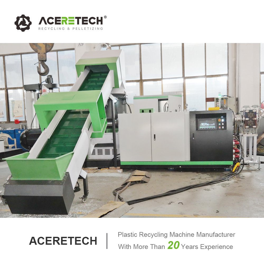 160-1200kg/h Free Accessories Plastic Pet Bottle PP/PE Film Recycling Pelletizing Machine ACS-PRO