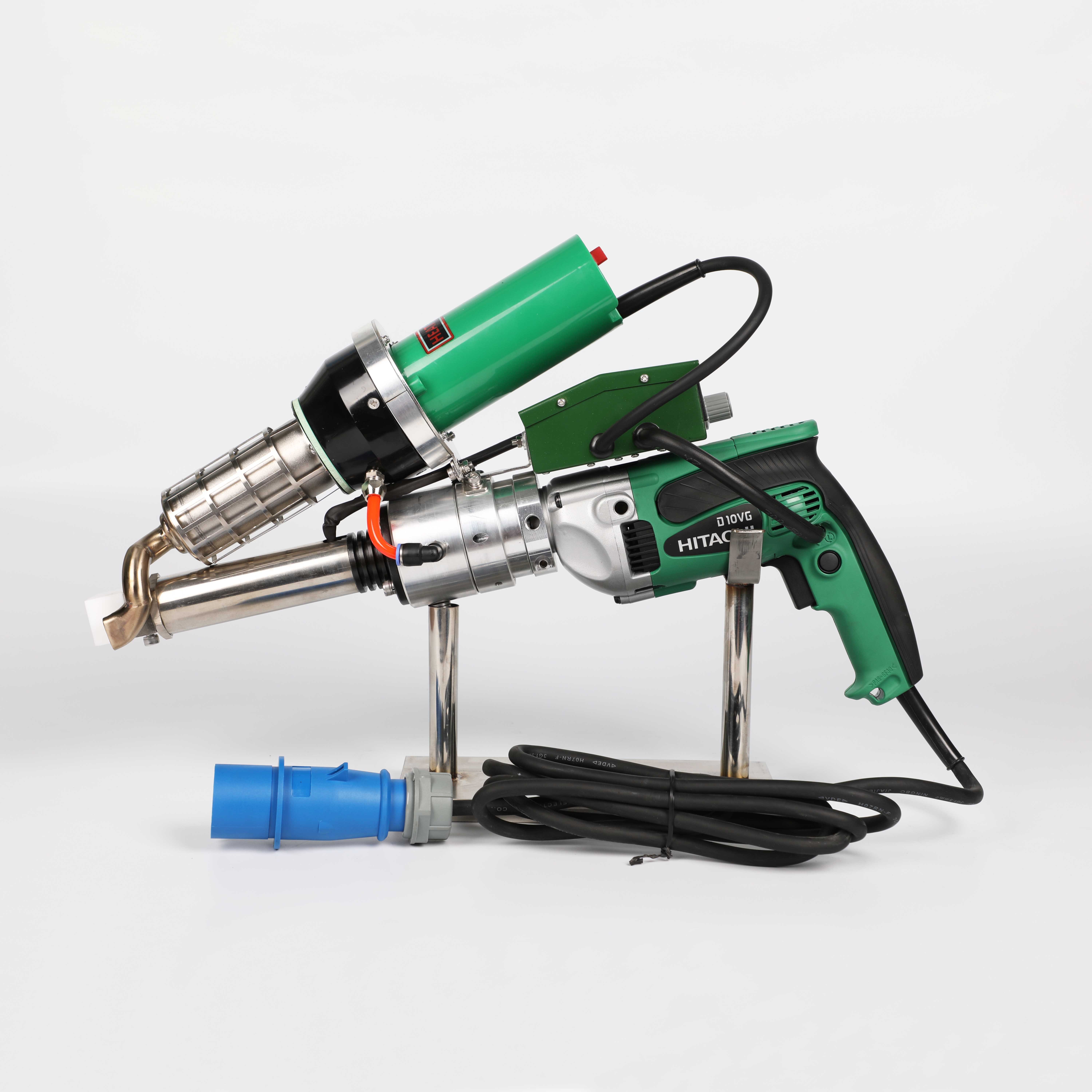 Handheld plastic extrusion welding machine