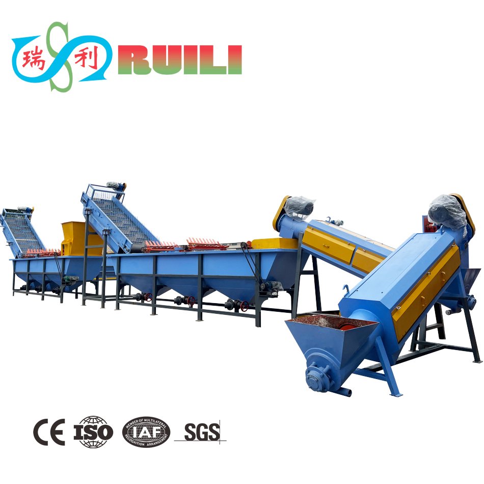Cost of plastic recycling machine PP PE agriculture film woven jumbo big bags washing line waste plastic recycling machinery