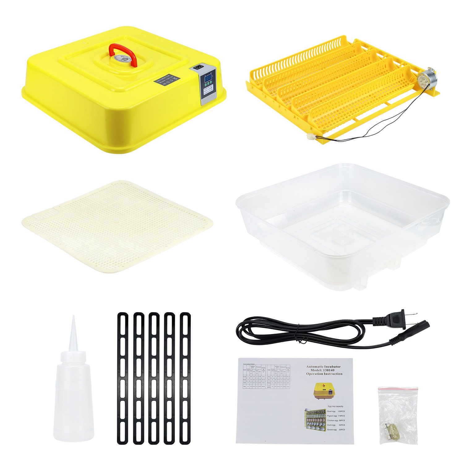 New custom logo 42 eggs incubator ABS PP material safe and efficient egg incubator