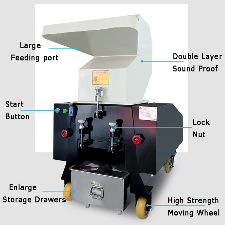 Soft plastic simple 1000kg hr pc pe pp abs waste pet bottle plastic crusher machine