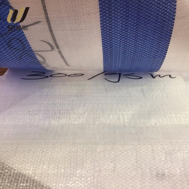 SP High Strength Blue White Stripe Cloth PE Waterproof Wide Coverage 100% Woven PE PP Tarpaulin