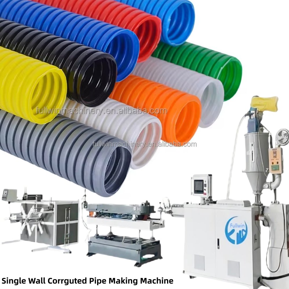 Electric Flexible Corrugated Conduit Production Line PE PP PVC Plastic Corrugated Pipe Machine
