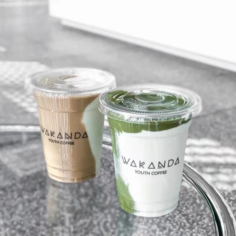 Wholesale Food Grade Transparent PP/PET Thick Disposable Plastic Cup Miketea Coffee Gold Drink Custom Logo Plastic Cup