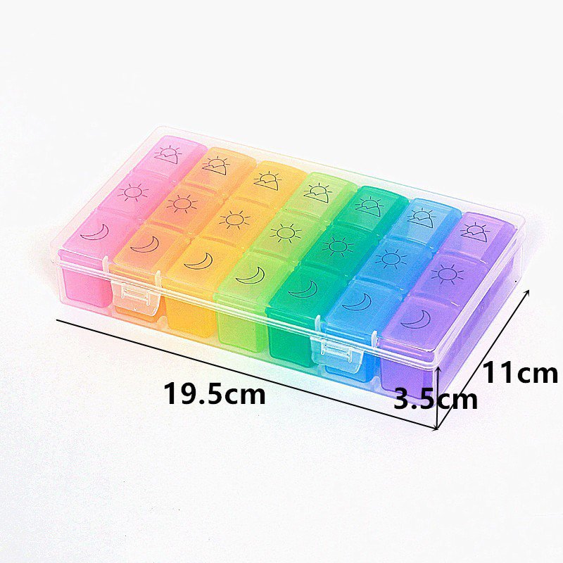 New Pill Box Storage Box Medical Case 7 Day Organizer 28 Compartment Travel Portable Custom Pill Box