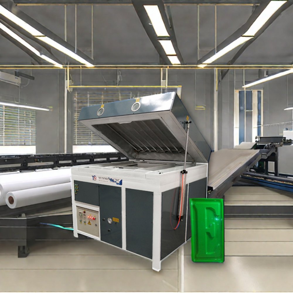Hot sale new automatic 3D XPE foam wallpaper making machine abs vacuum forming machine for advertising