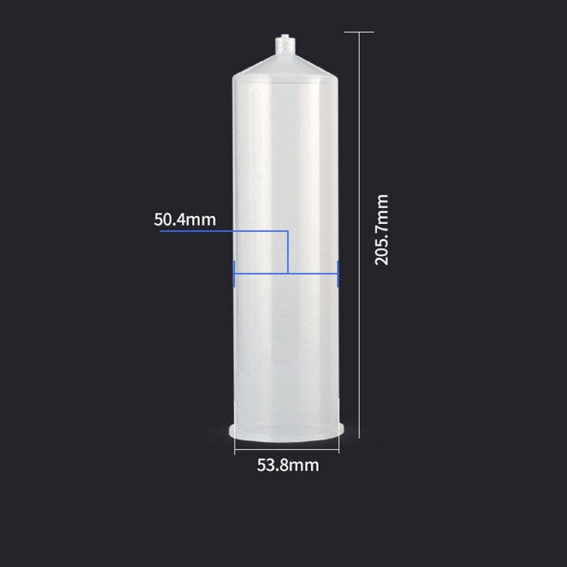 300ml glue dispenser syringe barrels luer screw cap black for polychloroprene adhesive dispensing machine amber color