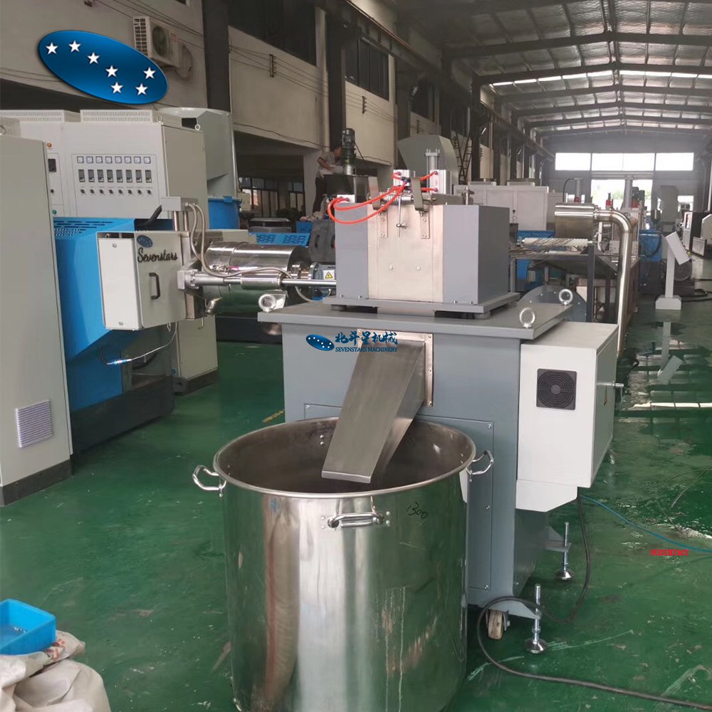 Plastic pelletizing machine ABS PE PS PP granulator machine strand cutter with spaghetti pelletizing line