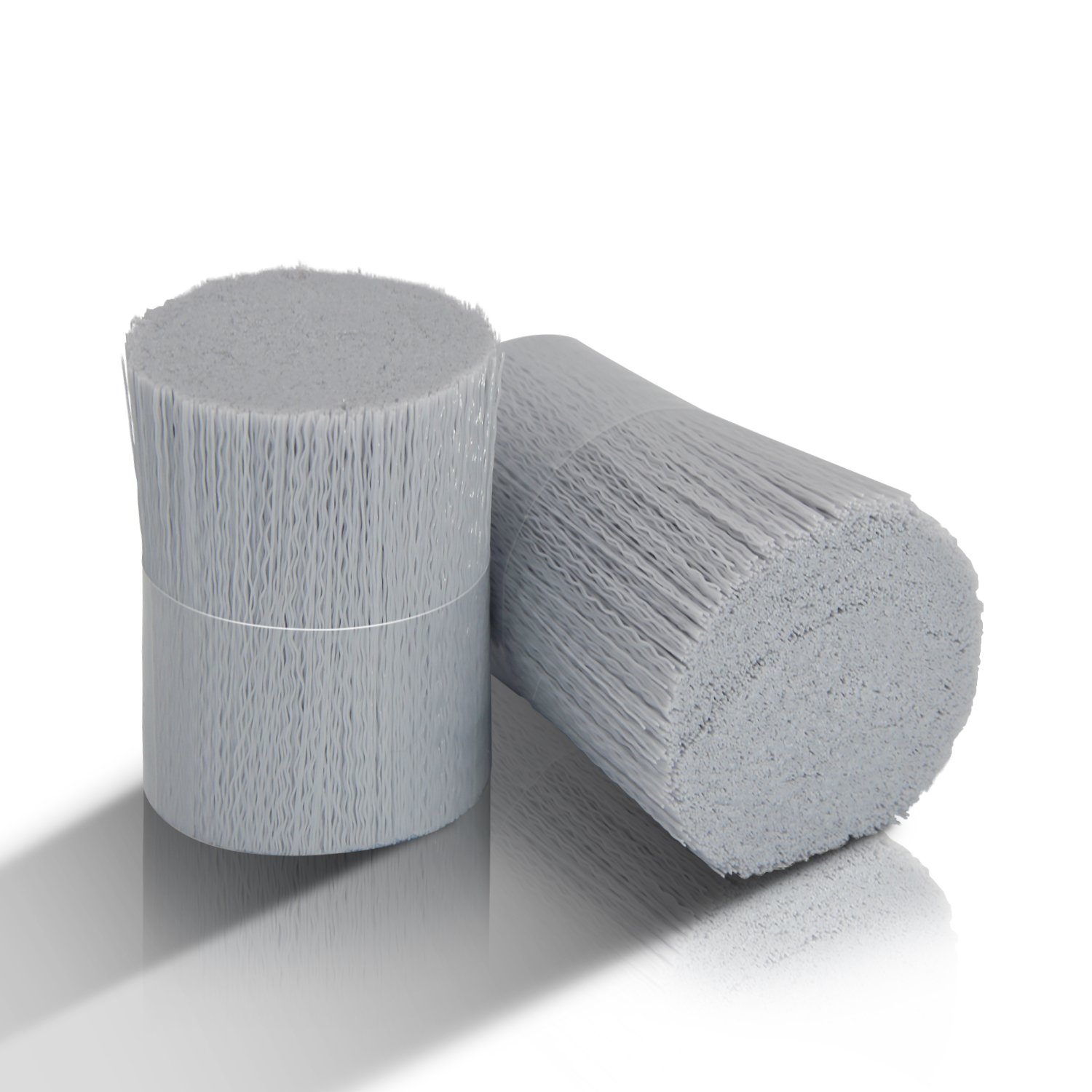 PP filament curly type 7.5 cm length diameter 0.42 rigid for brush white and grey color