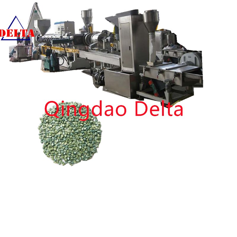 PE PP waste plastic granulator Double stage pelletizing machine