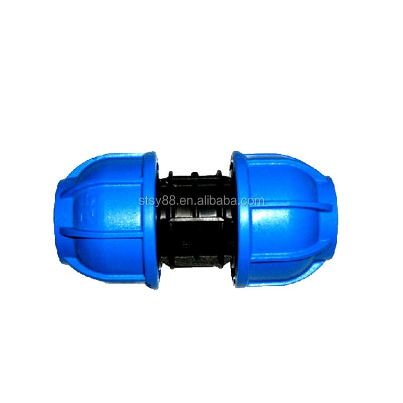 Factory best price Pn16 PP Compression Coupling Fittings for HDPE pipe Connection