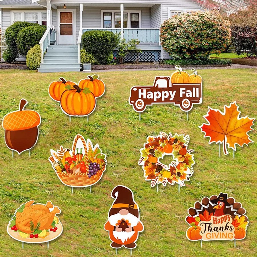 Halloween Customized Size Color Shape Yard Signs Sets PP Happy Birthday Christmas America 10 Pcs Wall Moulding Panal Sheets