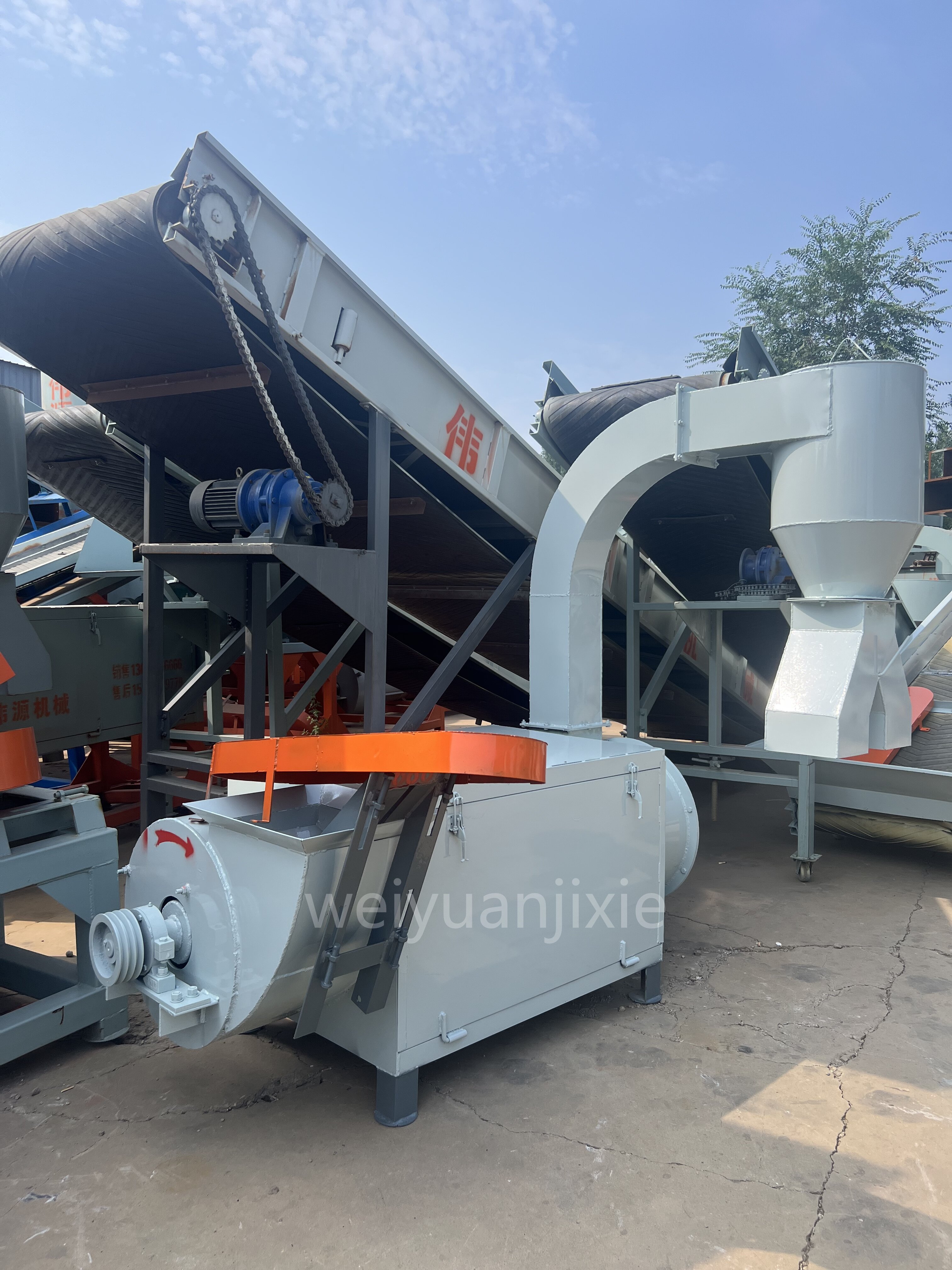500-800kg/h pp pe plastic flakes dryer machine