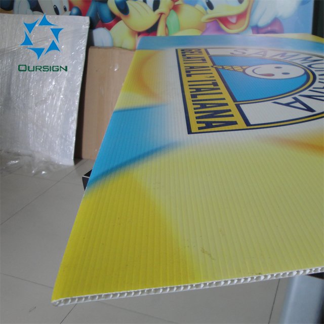 Oursign PP coroplast sheet corrugated plastic panel 4*8ft white colored plastic sheet 3mm 4mm 5mm with good quality for sign