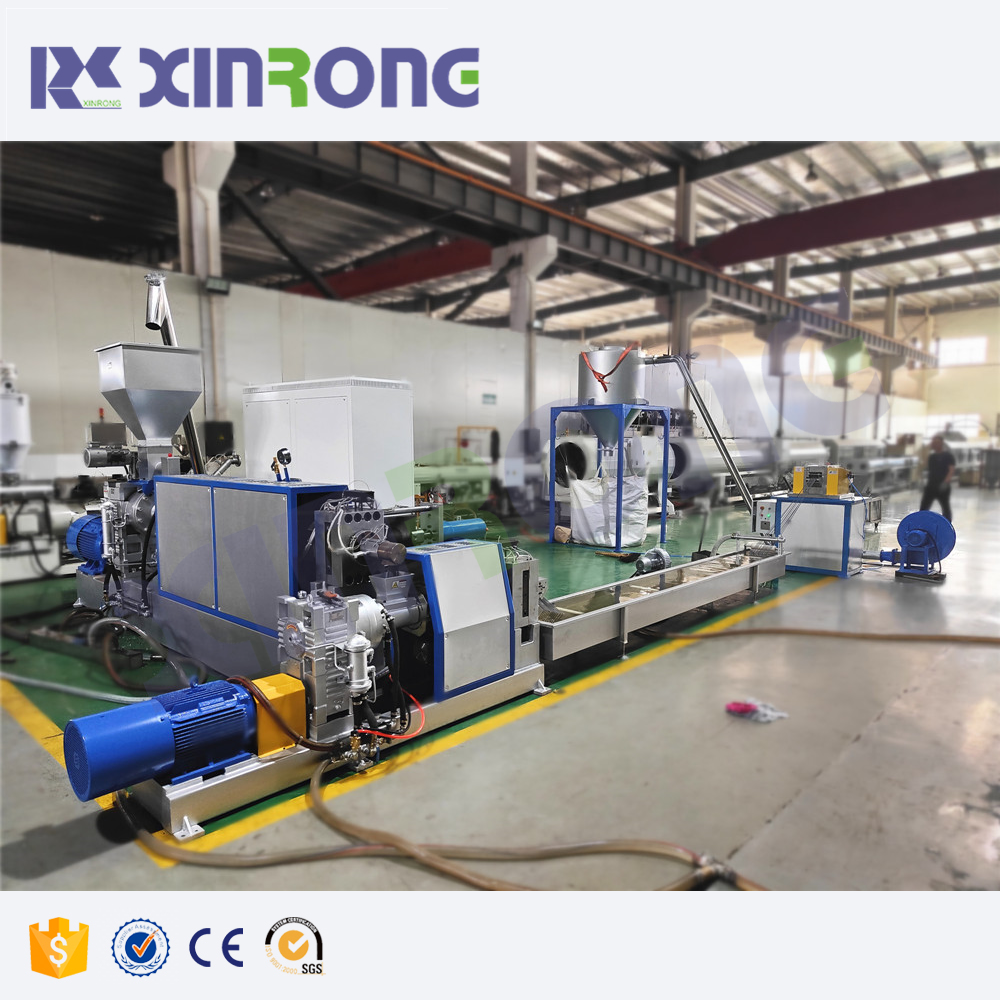 Low Noise Plastic Single Screw Pellet making Machine Extruder PP/PE Flakes Plastic Recycling Machine