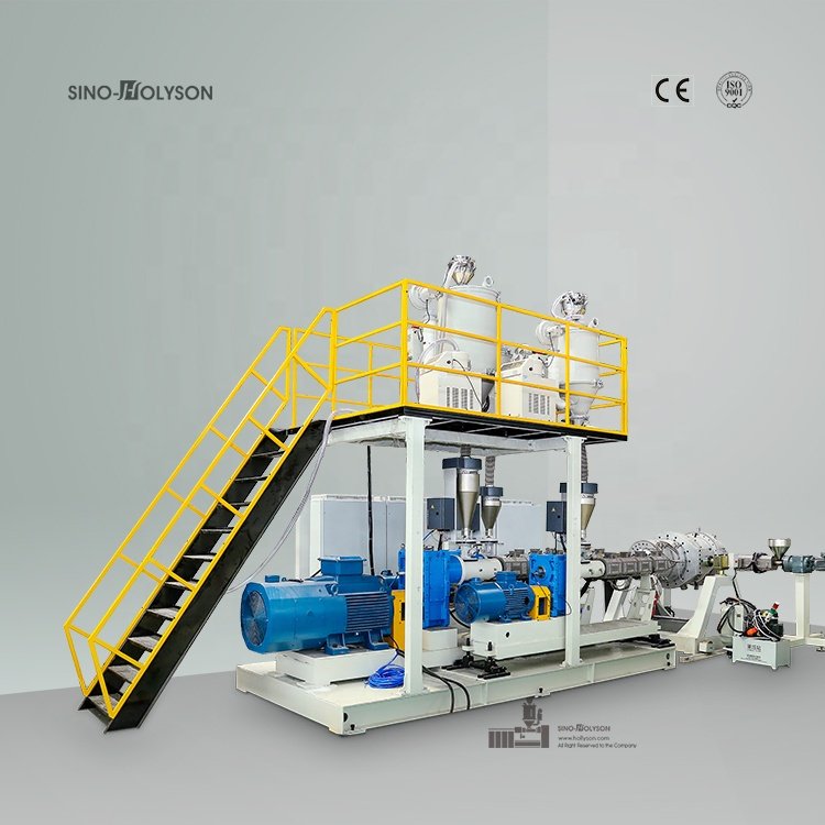 HSJ-75/38 ABC 3-Layers HDPE/PP Pipe Making Machine, HDPE Water Supply Pipe Extrusion Line(110-350mm )