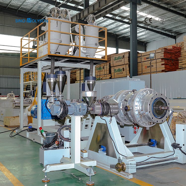 HSJ-75/38 ABC 3-Layers HDPE/PP Pipe Making Machine, HDPE Water Supply Pipe Extrusion Line(110-350mm )