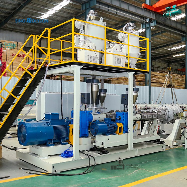 HSJ-75/38 ABC 3-Layers HDPE/PP Pipe Making Machine, HDPE Water Supply Pipe Extrusion Line(110-350mm )