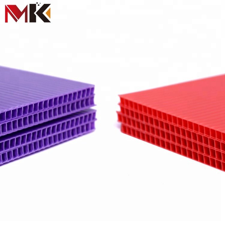 MK OEM&ODM Corrugated Plastic Honeycomb Panel PP Hollow Sheet Plastico Polipropilen Petek Coroplast Board Correx Corflute Sheet