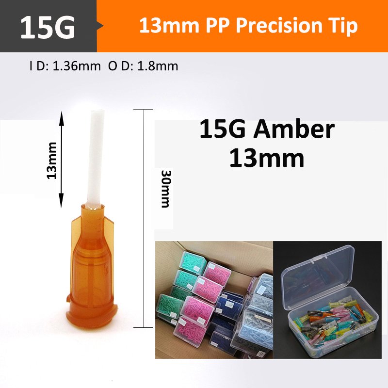 FLEXIBLE PP TIPS needles for adhesive dispensing syringe cartridges Luer lock nozzle