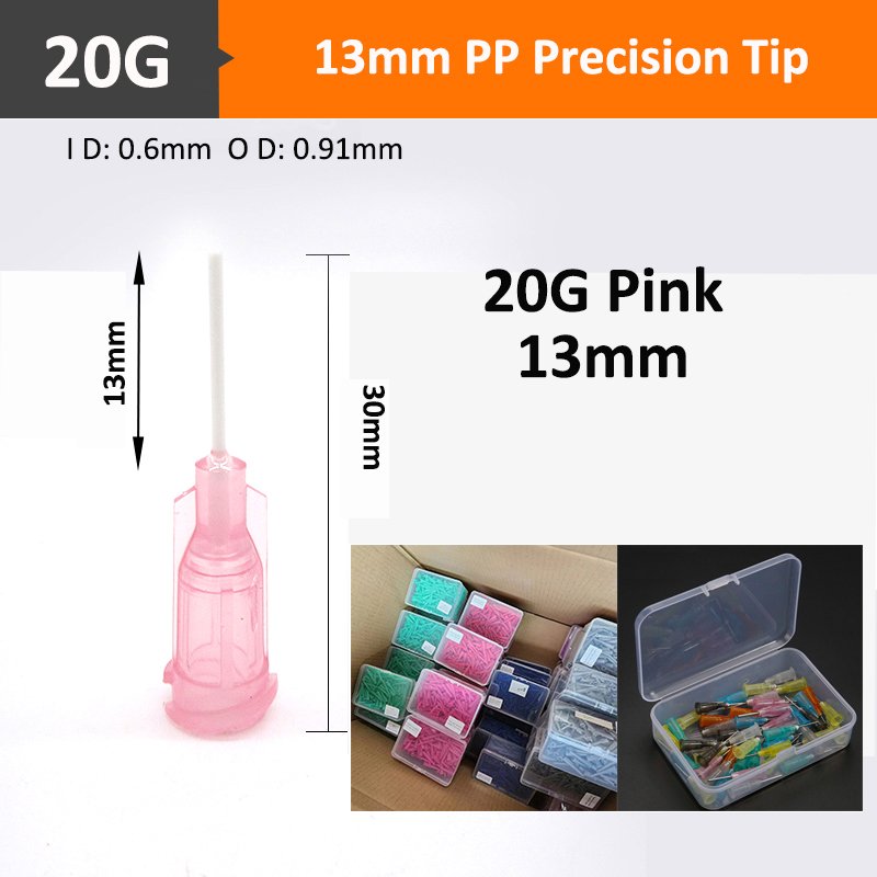 FLEXIBLE PP TIPS needles for adhesive dispensing syringe cartridges Luer lock nozzle