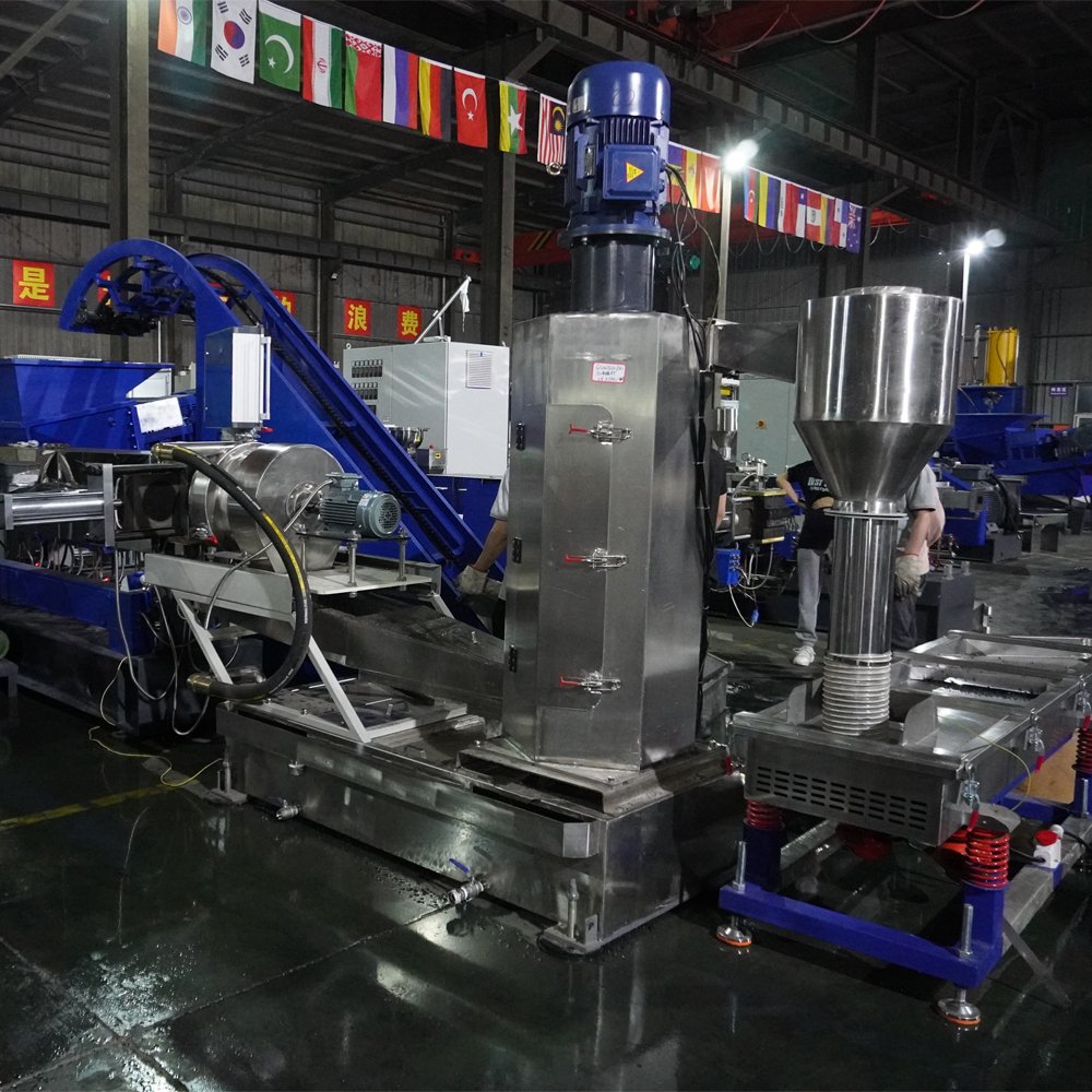 PE pelletizing extruder PP filler masterbatch Granulation line PET PA granules making machine