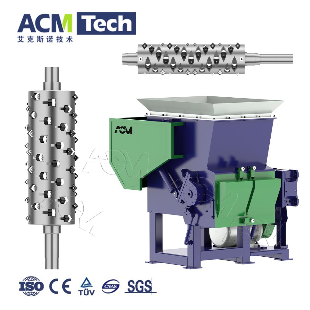 Single Shaft Shredder for Plastic Pallet Film Straw Bale Tire Metal Shaving Recycling Waste Plastic Wood Shredder Machine