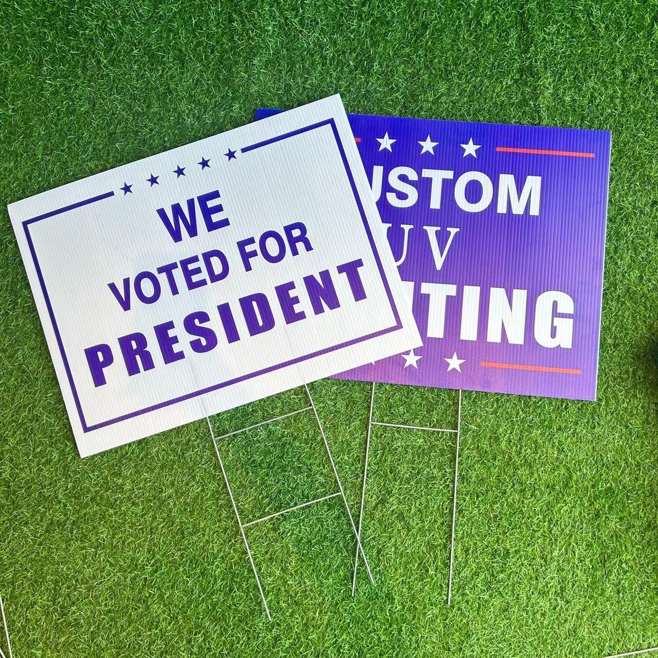 Custom Pp Material Corrugated Plastic Board Printing Coroplast Yard Signs