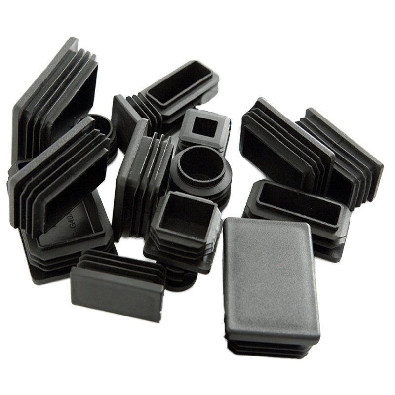 Customized PP Plastic End Caps and Plugs Rectangular Tube & Steel Pipe Fitting Cap for Extrusion Used in Various Applications