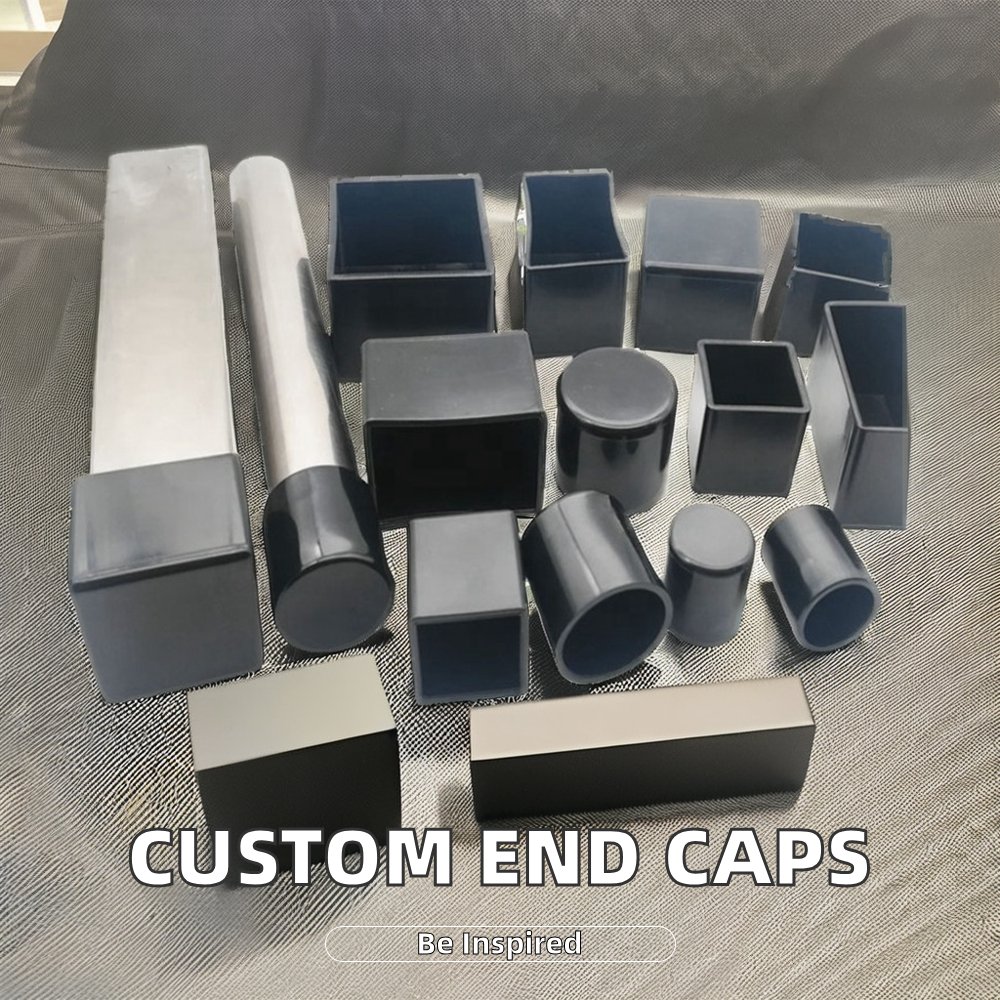Customized PP Plastic End Caps and Plugs Rectangular Tube & Steel Pipe Fitting Cap for Extrusion Used in Various Applications