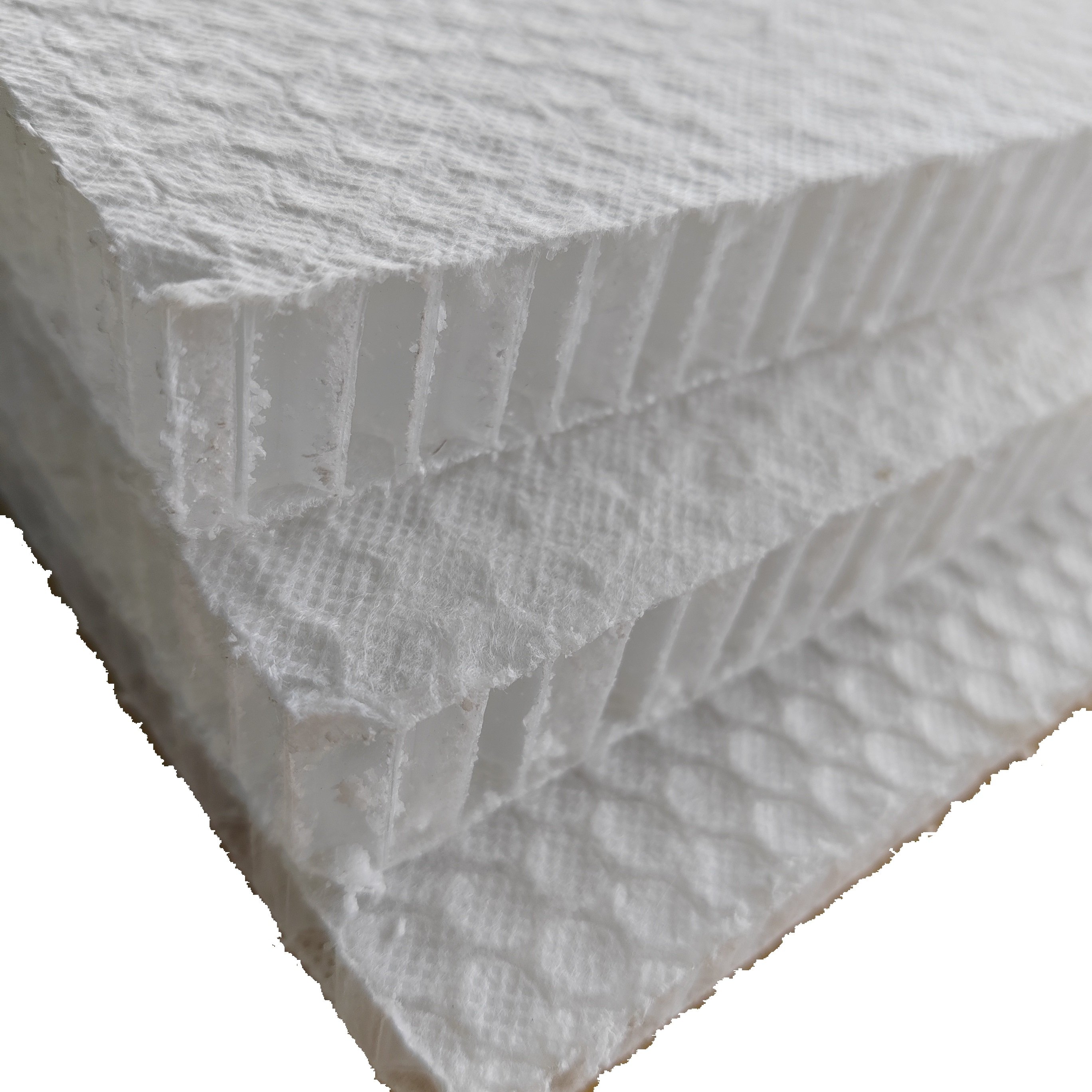 8mm Cell Diameter Plastic PP Honeycomb Core With Non Woven Fabric and Barrier Film for Lamination Sandwich Panels