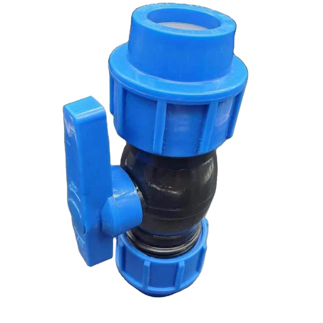 PP Compression Fitting True Union Compression Ball Valve