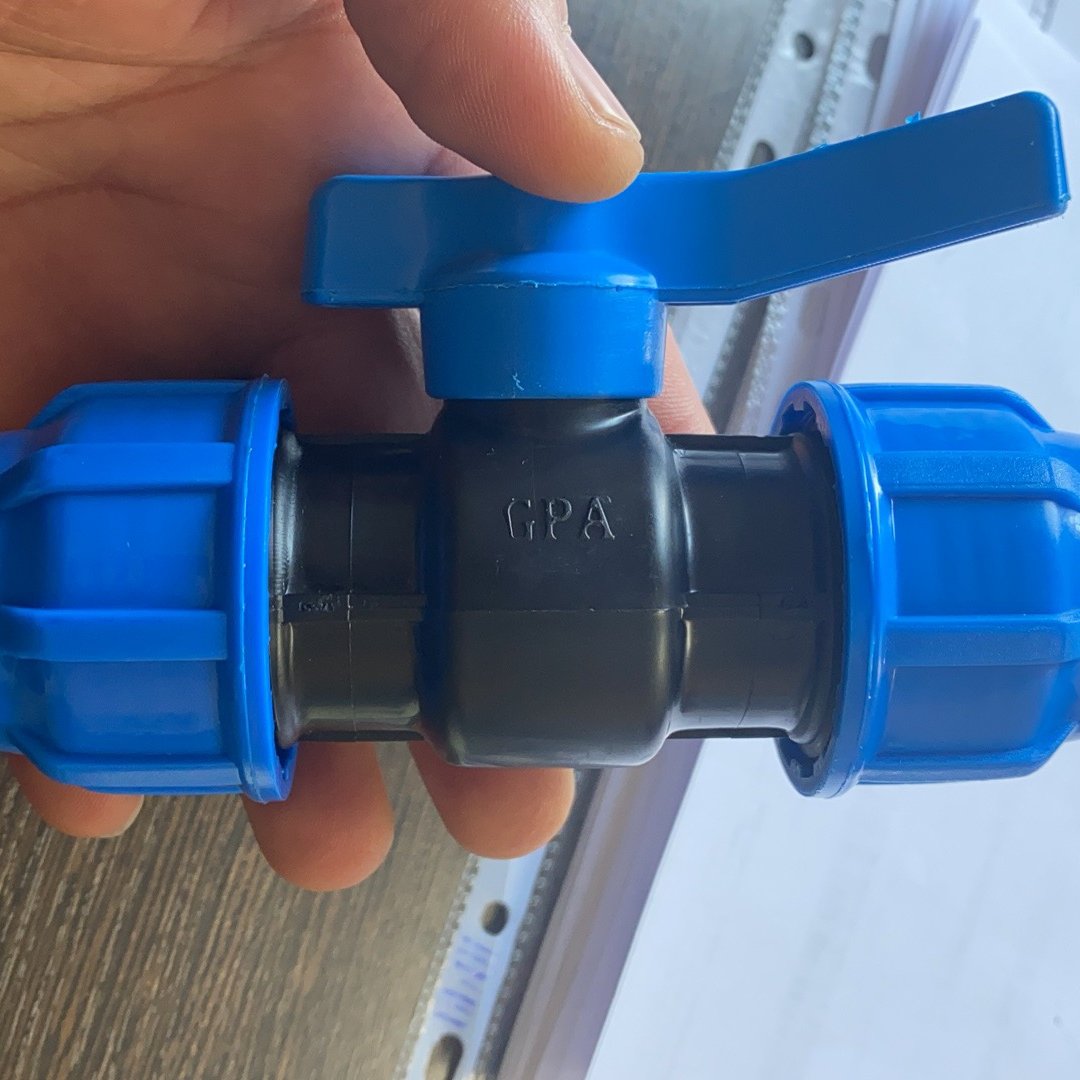 PP Compression Fitting True Union Compression Ball Valve