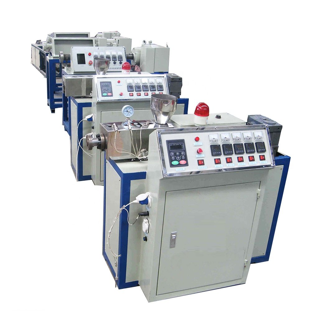 SJSZ20 China high quality twin screw pelleting machine plastic pipe plastic rod PA PP extruder extruding Machine