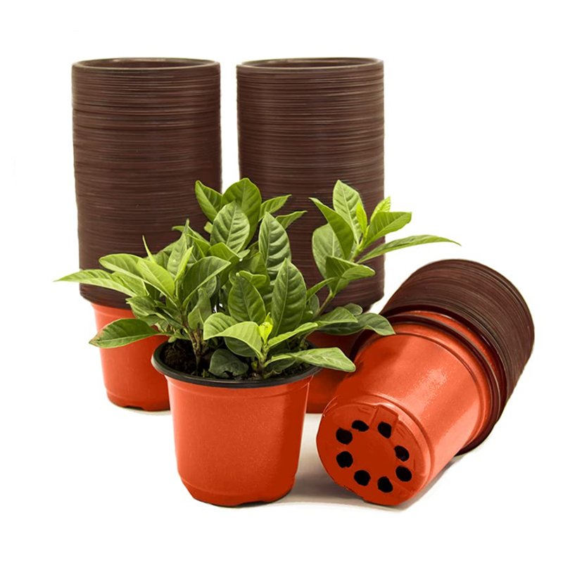 90 120 140 160 180mm pp Greenhouse Plant Nursery Double Color Plastic Flower Pot