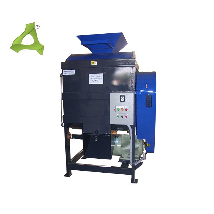 Industrial Plastic Bottle Crushed Flakes Washing Machine for HDPE PP PET Flakes with Sticky Paper