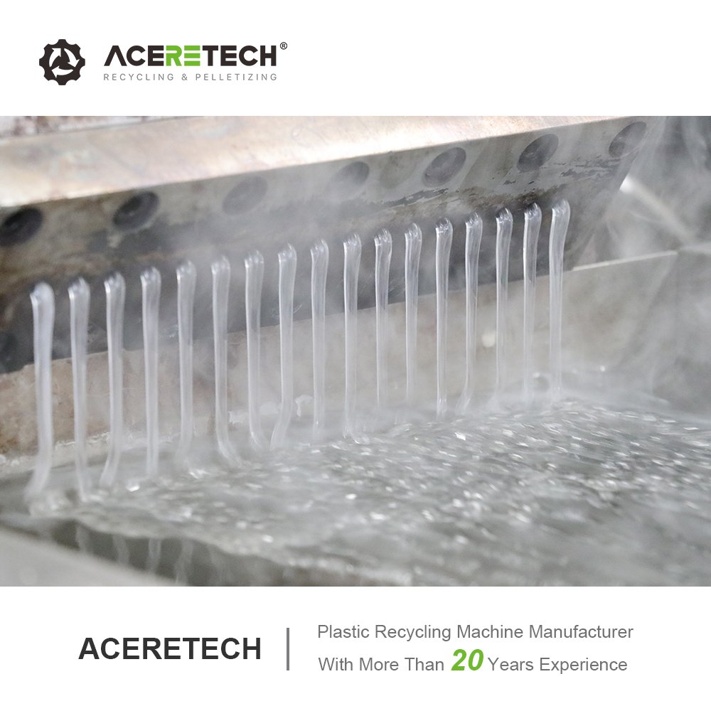 Double Screw Plastic Extruder PP/PE/PET/ABS/PC Flakes Recycling Machine For Plastic Pelletizer ATE